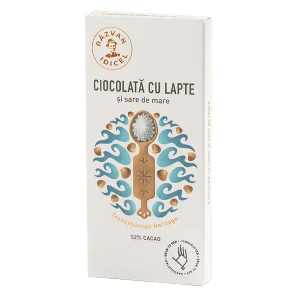 Ciocolată cu lapte și sare de mare 52% cacao - Răzvan Idicel - 70g