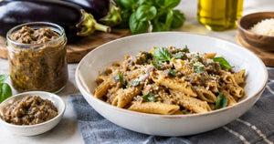 Can eggplant spread be used as a pasta sauce?