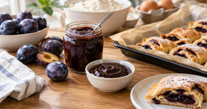 How to use plum spread (magiun) in baking?
