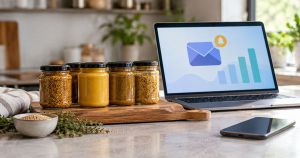 Automatically send restock alerts when gourmet mustard sells out