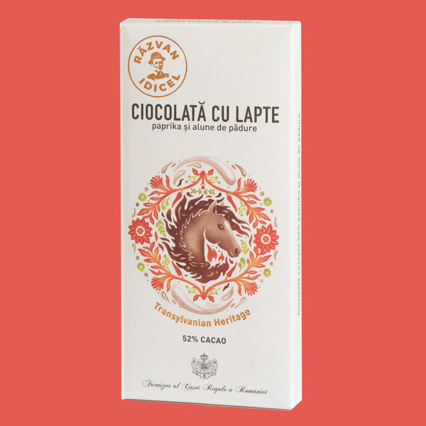 Ciocolată picantă cu lapte și alune 52% cacao - Răzvan Idicel - 80g
