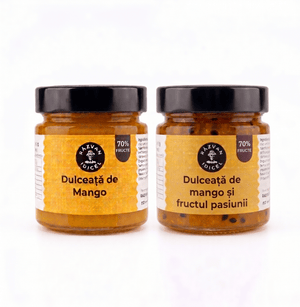 Duo dulceata de mango, dulceata de mango si fructul pasiunii