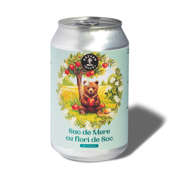 Suc de Mere Natural cu Flori de Soc și Bule - Ediție Limitată - Răzvan Idicel - 330 ml