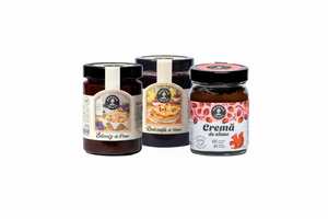 Trio Silvoiz de prune, dulceață de vișine și cremă de alune