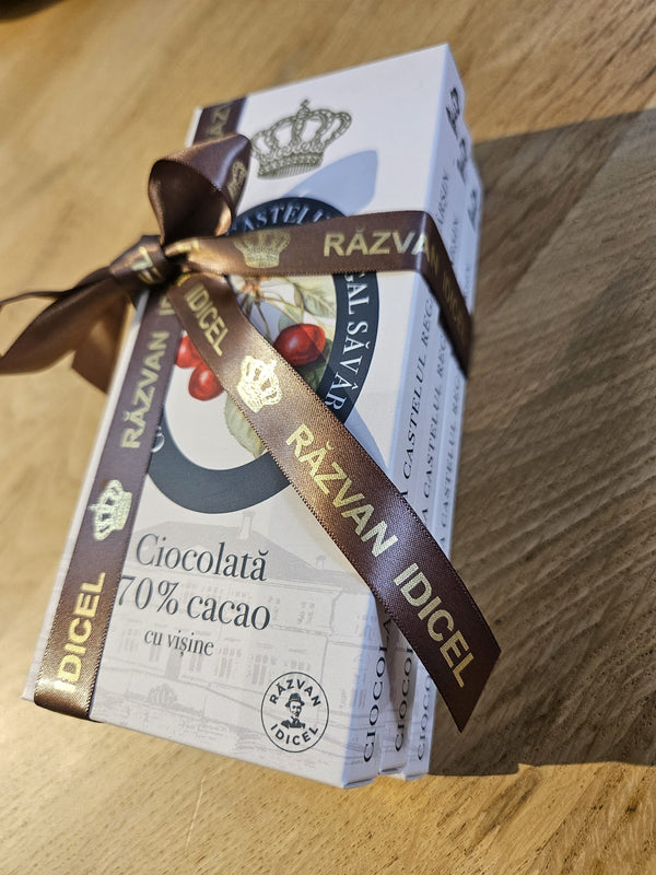 Chocolate 70% cocoa with orange and juniper from Puscălupi gin 80g - Limited Edition