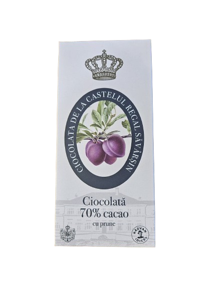 Ciocolată Regală 70% cacao cu prune 80g - Ediție Limitată