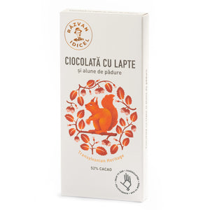Ciocolată cu lapte și alune de pădure 52% cacao - Răzvan Idicel - 80g
