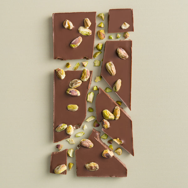 Ciocolată cu lapte și fistic 52% cacao - Răzvan Idicel - 80g