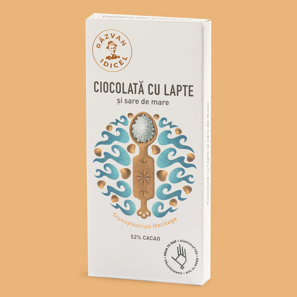 Ciocolată cu lapte și sare de mare 52% cacao - Răzvan Idicel - 70g