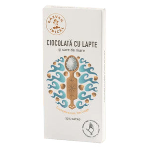 Ciocolată cu lapte și sare de mare 52% cacao - Răzvan Idicel - 70g