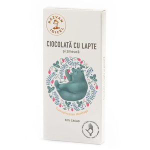 Ciocolată cu lapte și zmeură 52% cacao - Răzvan Idicel - 70g