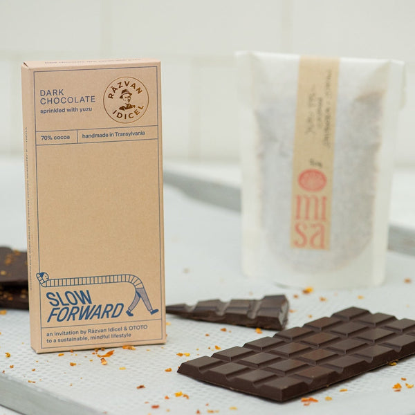 Ciocolată neagră și yuzu 70% cacao - Răzvan Idicel x OTOTO - 70g