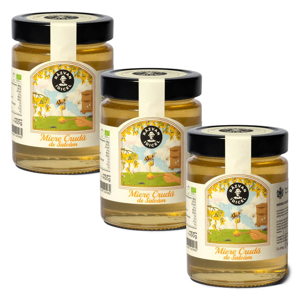 Pachet 3 borcane Miere de Salcâm Bio