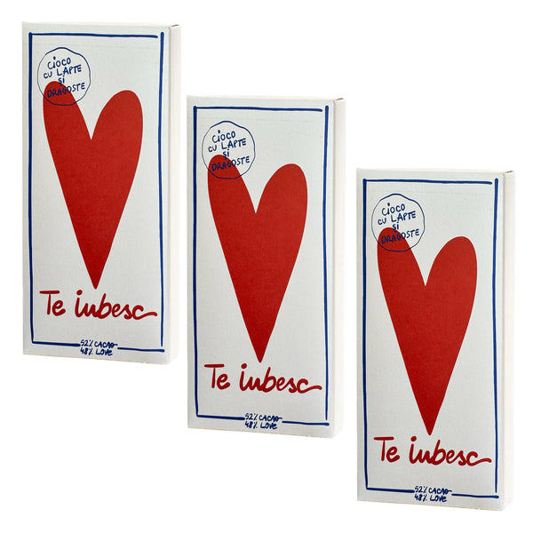 Pachet 3 Ciocolate AERWEAR "Te Iubesc"
