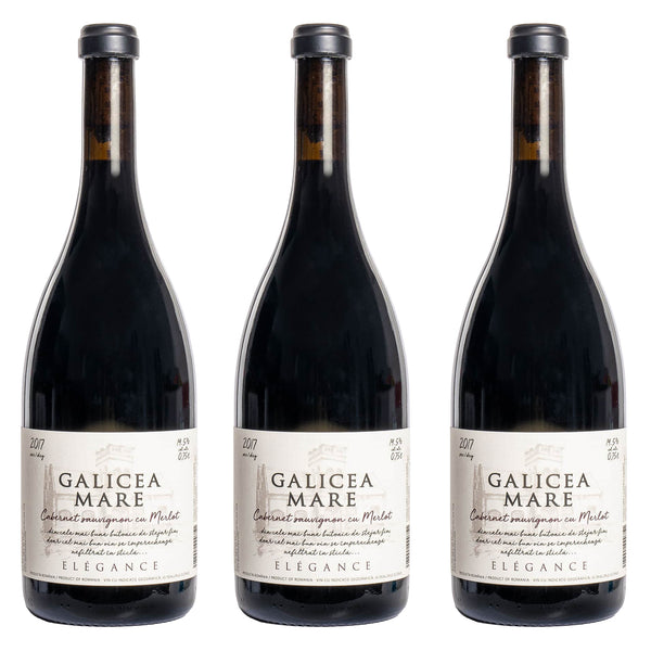 Pachet 3 sticle Vin Elegance Cabernet Sauvignon cu Merlot