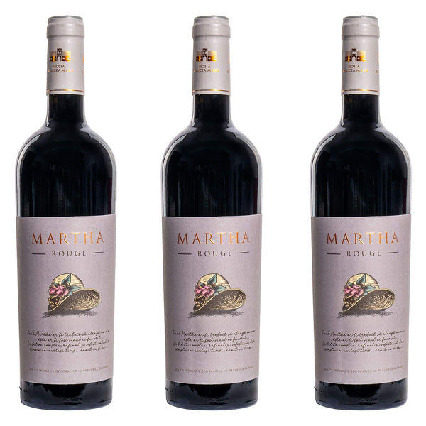 Pachet 3 sticle Vin Martha Rouge