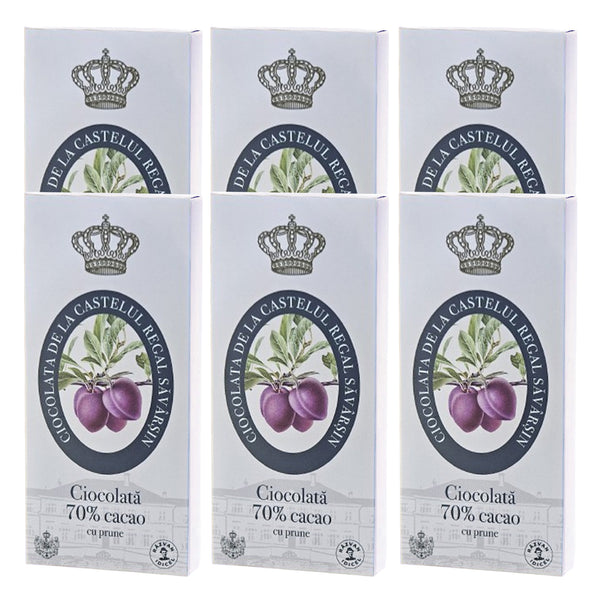 Pachet 6 Ciocolate regale negre cu prune