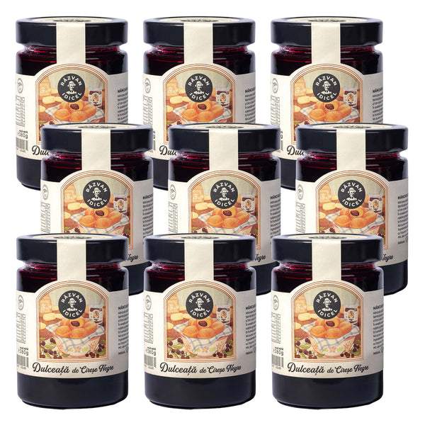 Pachet 9 borcane Dulceață de cireșe negre