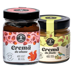 Pachet crema de alune si crema de fistic