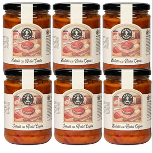Răzvan Idicel jar of roasted red bell pepper salad with traditional label on white background