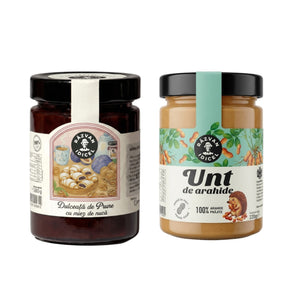 Dulceată de prune cu nucă + Unt de arahide fără zahăr