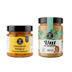 Dulceată de mango și pasiune + Unt de arahide fără zahăr